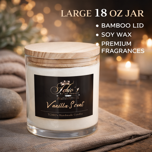 Vanilla Scented Candles|Luxury Douceur de Vanille-18 oz jar|Free Shipping