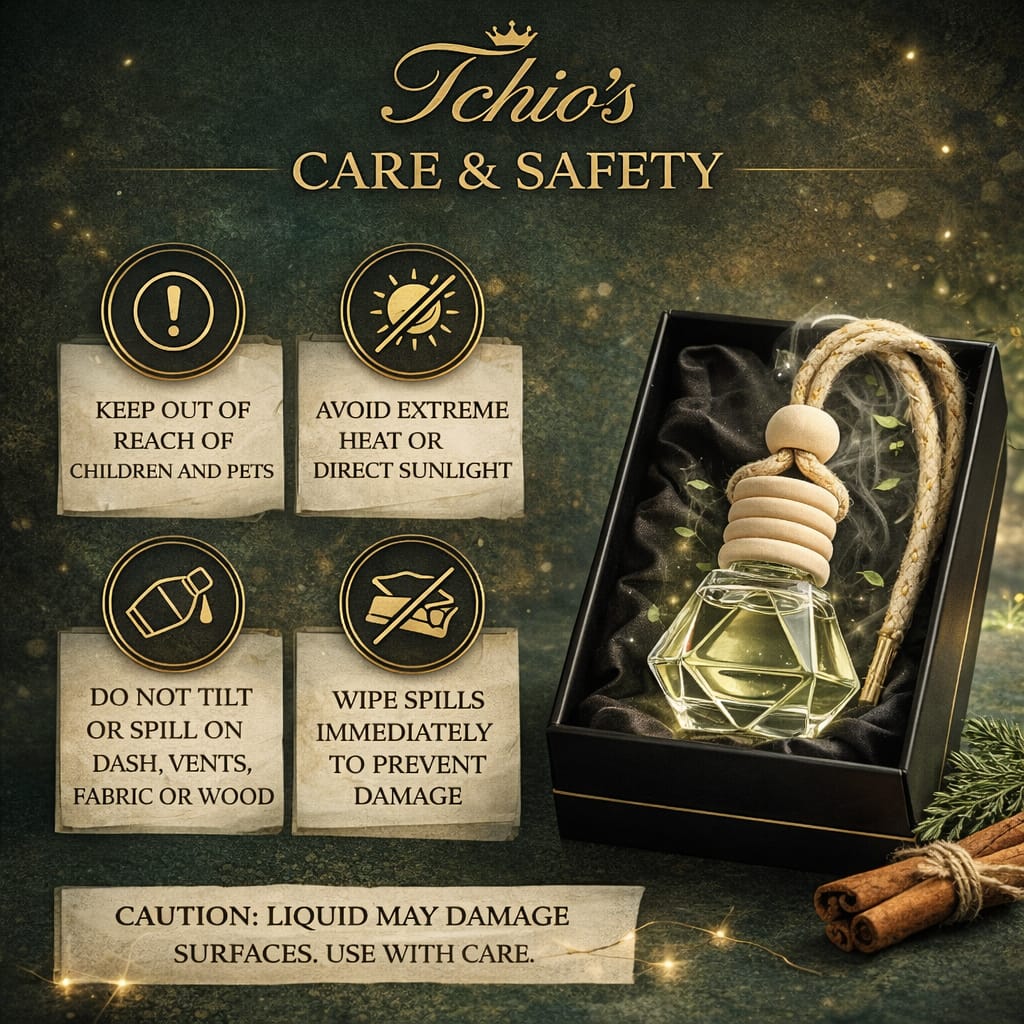 Tchio’s Royal Beauty Royal Linen Car Diffuser – Luxury Crystal Hanging Air Freshener, Long-Lasting Clean Linen & Amber Scent, Premium Car Interior Fragrance, 8 mL