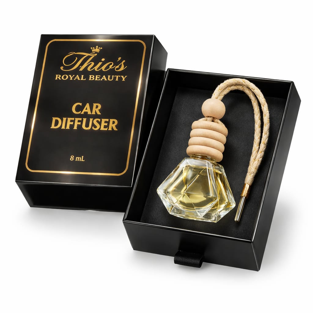 Tchio’s Royal Beauty Royal Linen Car Diffuser – Luxury Crystal Hanging Air Freshener, Long-Lasting Clean Linen & Amber Scent, Premium Car Interior Fragrance, 8 mL