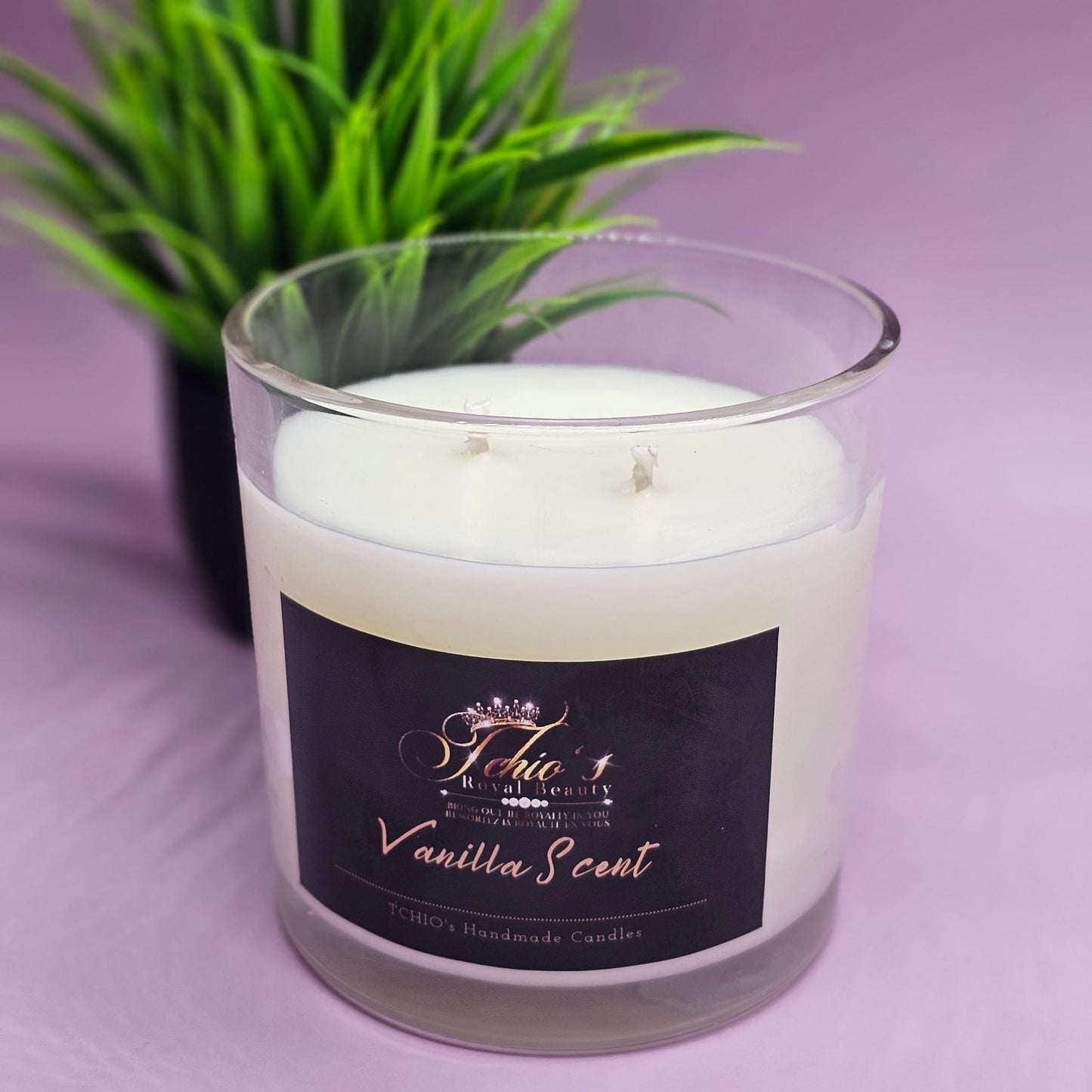 Douceur de Vanille - Vanilla Scented Candle - Handcrafted Pure Natural Soy and coconut Wax 18 OZ - Free Shipping