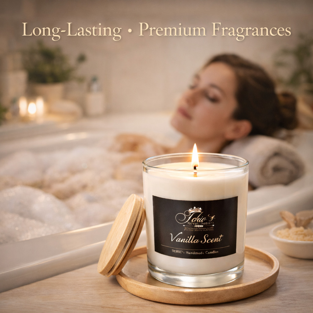 Vanilla Scented Candles|Luxury Douceur de Vanille-18 oz jar|Free Shipping